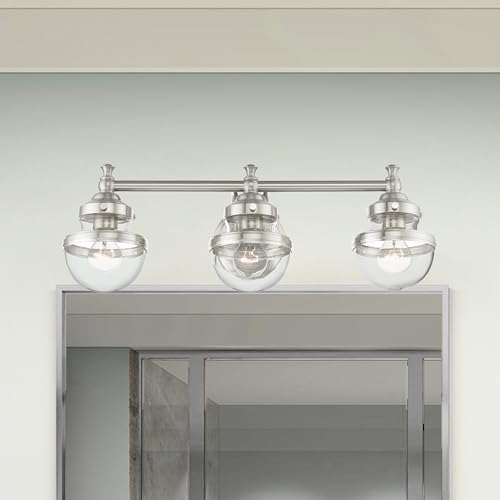 Image of Livex Lighting 3 Light Brushed Nickel Bath Vanity,17413-91