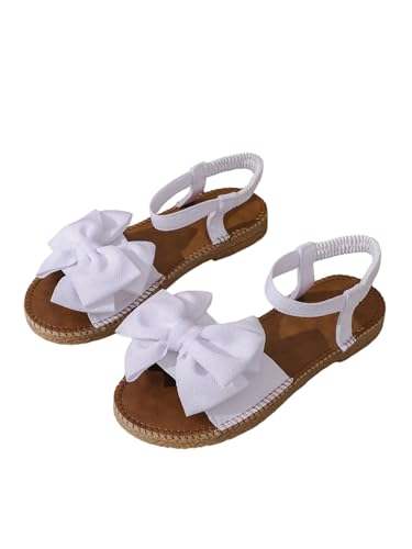 Image of GORGLITTER Women's Bow Flat Sandals 2026 Dressy Cute Ankle Strap Slides | Summer Shoes for Women 2026, Slip On Open Toe Flats, Slingback Slides, Vacation Dress Sandals