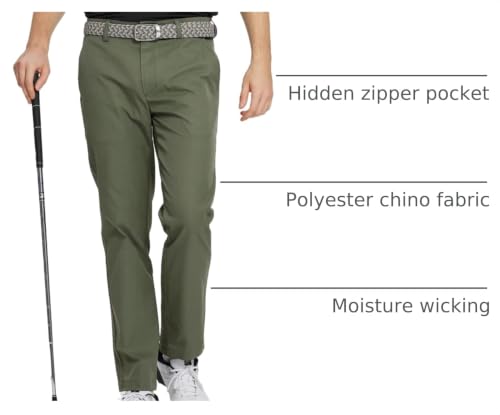 Image of M MAELREG Golf Pants Men Quick Dry - 30 inch /32 inch /34 inch Stretch Lightweight 5 Pockets Water-Resistant Casual Mens Dress Pants