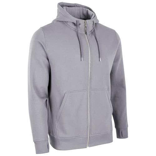 CHAMPRO Victory Fleece Zip Hoodie, Men's 4X-Large, Silver