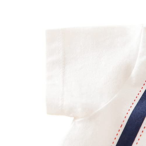 Image of Hopscotch Boys Cotton Bow Embellished Romper in White Color