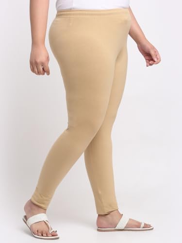 Image of Soft Cotton Ankle Lenght Solid Regular and Plus 35 Colours Leggings for Womens and Girls (Sizes :- M to 6XL)