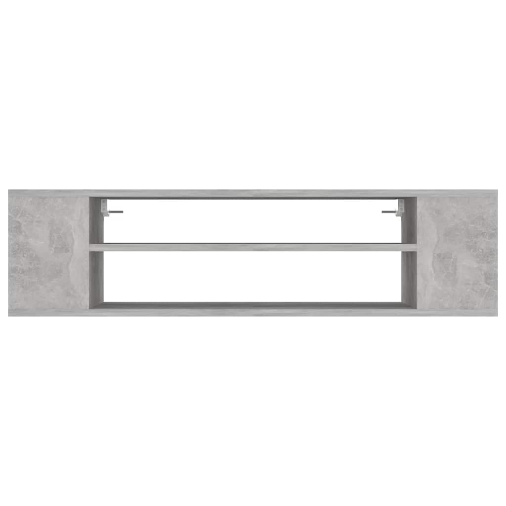 Mobile TV sospeso grigio cemento, 100 x 30 x 26,5 cm, in legno