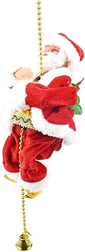 Kletternder Weihnachtsmann mit Musik, Weihnachtsbaum-Anhänger...