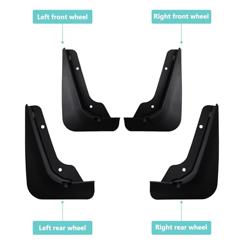 Image of Mud Flaps Compatible with Chevrolet Equinox Accessories 2026 2025 Splash Guards All Weather Fender Guard Mudguards Sediment Protection No Need to Drill Holes(Won't Fit EV)