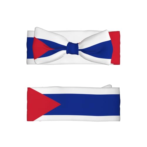 Cuban flag Prints Baby Bow Headband Super Stretchy Soft Bows Hair Accessories for Newborn Infants Toddlers Kids Girls2