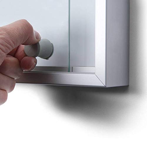 Schaukasten 6 x A4 Alu mit Schiebetüren Infokasten innen ESG Sicherheitsglas 6x DIN A4