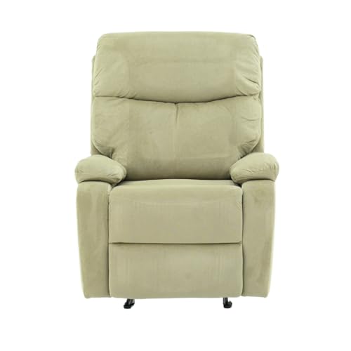 Image of Royaloak Nova Fabric Recliner Single Seater | High Back Tufted Design Microfiber | Pillow Top Armrest | Pocket Springs | Manual Reclining Chair with Metal Frame Support