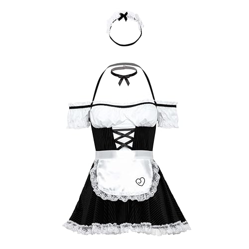 Lovehoney French Fancy Maid Costume | Adult French Maid Outfits for Women | Lingerie Dress Halloween Costume | Womens Adult Fancy Dress Costumes | Sizes 8-22