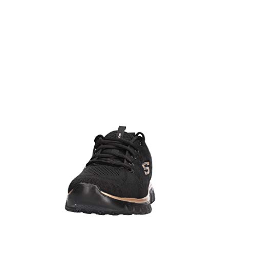 skechers graceful get connected black rose gold
