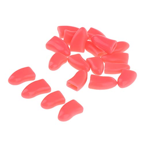 Homozy 100 peças de capas de unha para cães e gatos, patas macias e confortáveis de usar – Vermelho