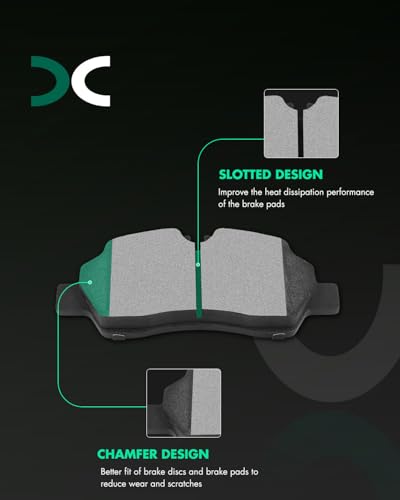 Image of SCITOO D1775-9005 Disc Brake Pads Sets Rear Metal Brake Pads w /Hardware