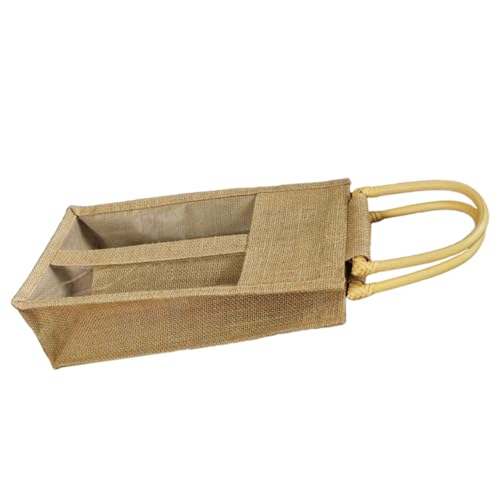 Hoement Bolsa De Vino De Ventana Transparente Bolsa De Mano Reutilizable para Celebraciones y para Botellas De Vino y Eventos Especiales