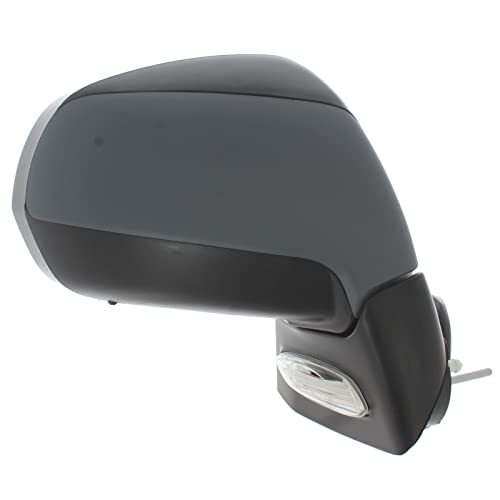 XYZ Parts Electric Wing Door Mirror With Clear Indicator Light Temperature Sensor And Primed Cover Compatible with Peugeot 3008 T84 Hatchback 2009-2017 Drivers Side Right Hand Replacement