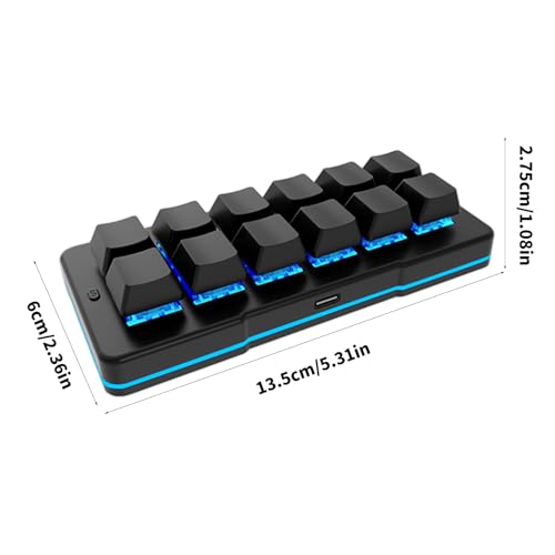 Clavier filaire USB C 12 touches mini pavé de bureau ergonomique Mac PC