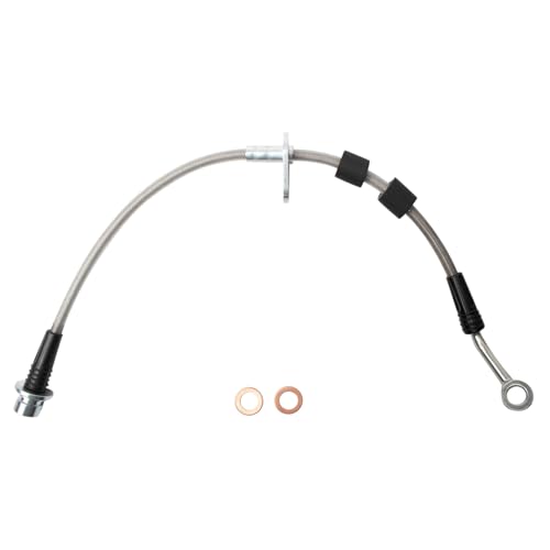 Image of TRQ Front Performance Brake Hose Set Compatible with 1996-2000 Honda Civic