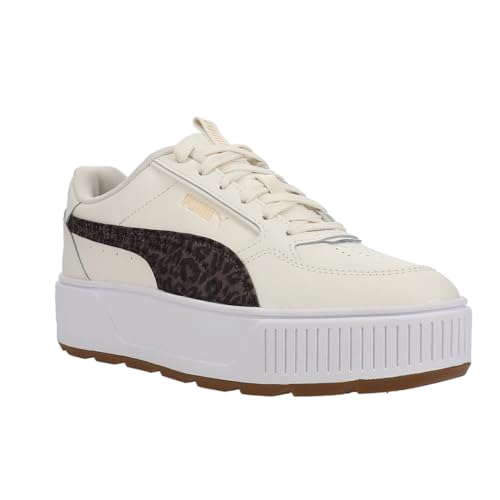 PUMA Womens Karmen Rebelle Satin Perforated Platform Sneakers Shoes Casual - Beige2