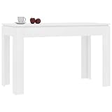 Tidyard Mesa de Comedor de aglomerado Mesa de Ordenador Mesa de Estudio Mesa de Comedor Blanco 120x60x76 cm