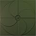 Ekena Millwork 19 5/8"W x 19 5/8"H Windmill EnduraWall Decorative 3D Wall Panel, Satin Canyon Green (Covers 2.67 Sq. Ft.