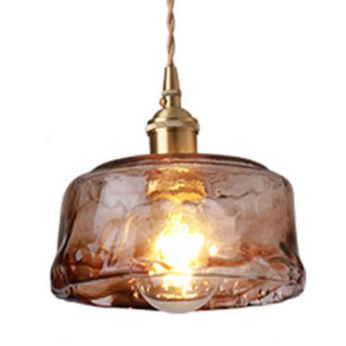 Lampe suspendue en verre E27 plafonnier salon chambre couloir