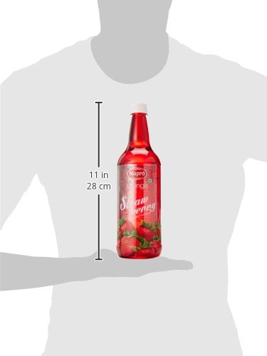 Image of Mapro Lounge Strawberry Cocktail Mixer Mocktail Mocktail Fruit Syrup - 1L |Contains Real Fruit Juice| Gluten Free| Zero Cholestrol (Pack of 3)
