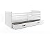 Cama Individual Rico para colchón 190X80, SOMIER Y CAJÓN Gratis! COLCHÓN DE Espuma Gratis!Color: Blanco (Blanco)