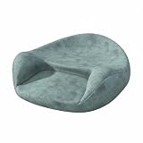 PETSOLA Cuscino per la Meditazione Meditazione Supporto Morbido Cuscino per la Pavimento Protezione Delle Ginocchia Pouf da Pavimento Ergonomico, Verde Turchese, Prodotto Singolo Compresso