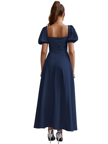 Image of KUTUMAI Women Summer Puff Sleeve Off Shoulder Floral Flowy Long Maxi Dress