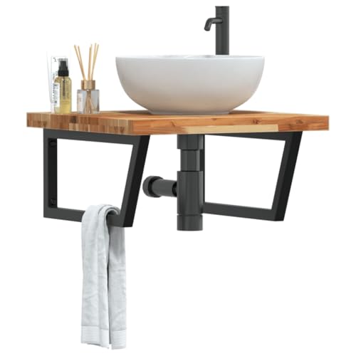 Étagère murale en acier acacia pour optimiser les petits espaces