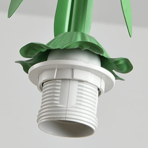 Luces colgantes E27 en forma de flor con cristal tallado para techos 4