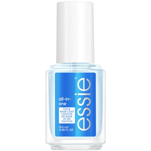 Essie All In One Base Coat & Top Coat Nail Polish Infused with Argan Oil Helps Strength and Shine From Top to Bottom High Gloss Shield All-In-One Base & Top Coat