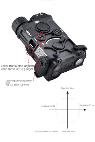 Nylon OG Box Aiming Laser Sights(with IR Laser+Red/Green/Blue Laser+White Flashlight), & M300a Strong LED Flashlight, & Modular Dual Wire Remote Pressure Switch(SF+Crane Plug) Combo,Black