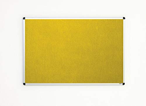 Fire Retardant Yellow Felt Noticeboard Office, Home and Schools – 900mm x 600mm