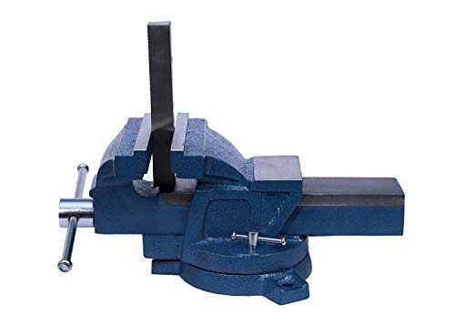 GIZMO SG Iron Bench Vice, 5 Inch (125mm) Heavy Duty Professional Swivel Base Vise Tool for Table Work, Universal DIY Table Clamp
