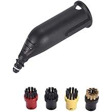 OYSTERBOY 5 Pcs Premium Quality Replacement Accessories Steam Cleaner Stubborn Stain Remove Durable Brass + Nylon Brush Nozzle Set Compatible for Karcher SC1 SC2 SC3 SC4 SC5 SC7 CTK10