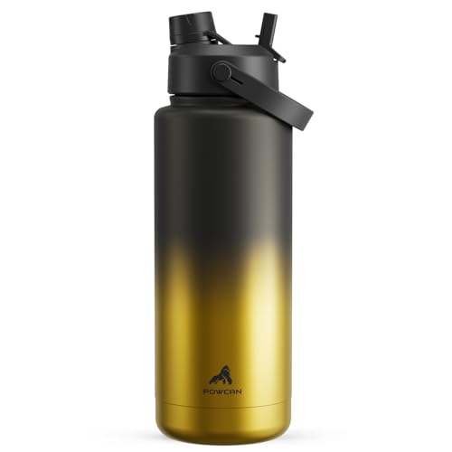 Image of POWCAN 40 oz Insulated Water Bottle with 2-in-1 Straw and Spout Lid, Keep Cold 24H, Leak-Proof, BPA-Free, Double Wall Stainless Steel Water Bottle for Sports, Gym, Travel, Gift, and School (King)
