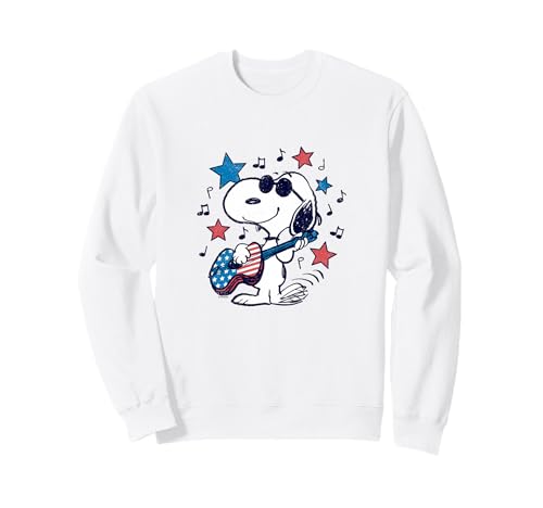 Snoopy Guitare Americana Stars and Stripes Sweatshirt