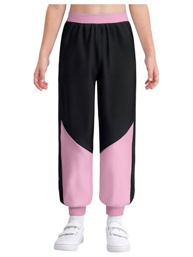 Kids Girls Active Jogger Sweatpants Athletic Performance Pull On Sweatpants Hip Hop Dance Trousers