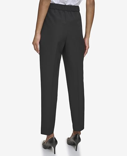 KARL LAGERFELD Women's Slim Fit Elastic Back Suit Pant3