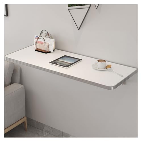 Table murale pliante polyvalente pour cuisine et bureau, meuble bois et métal rabattable