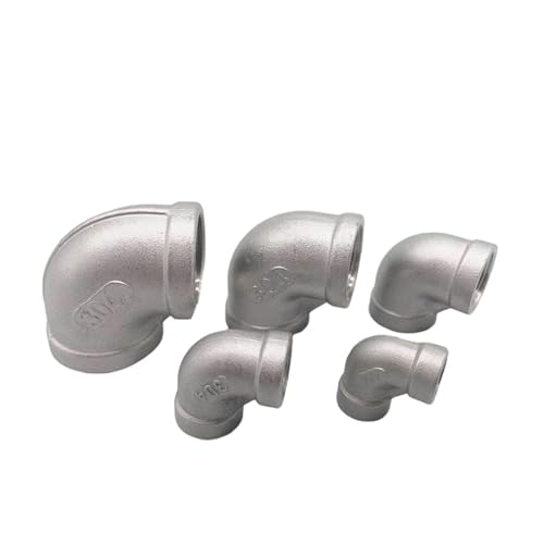 Codo de acero de 90 grados hembra para tuberías roscadas de 1/2 4