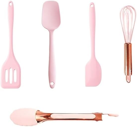 Silicone Spatula Food Tongs Egg Beater Baking Tools Kitchenware Set