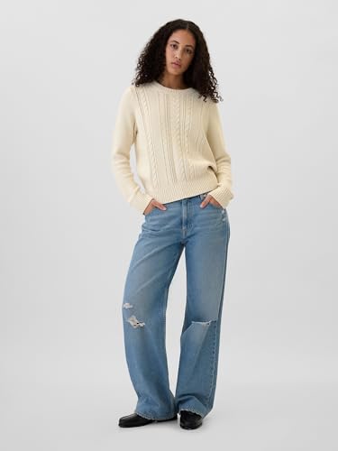Image of Gap Women's Cable Crewneck Sweater