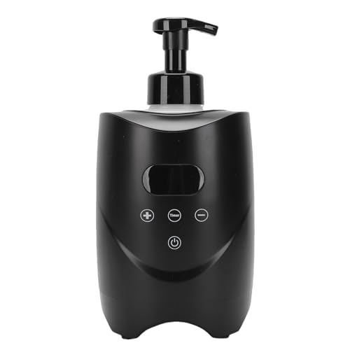 ZJchao Calentador de Espuma de Afeitar, Máquina de Espuma Profesional con Pantalla Digital, Temperatura Ajustable 30 75 C, para Salón de Spa en Casa, con 2 Botellas (Enchufe de la UE 220V)