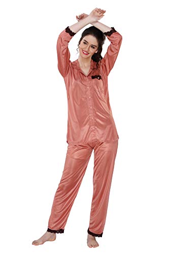 Image of AV2 Women's Satin Solid Pajama Set Pack of 1