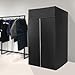 XUFOPLY Portable Clothing Store Fitting Room, Folding Fitting Room Portable Dressing Room Freestanding Foldable Changing Room with Curtain for Clothing Shops, Shopping Malls (Black)