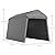 7X12 Ft Outdoor Portable Storage Shelter Shed with Rolled Up Zipper Doors & Vents, Heavy Duty Carport for Motorcycle Waterproof and Uv Resistant Anti-Snow Portable Garage Kit Tent, Gray