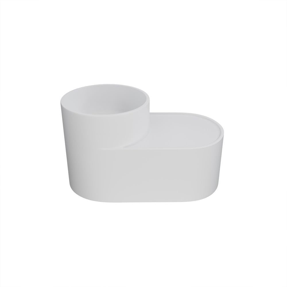 Swiss Madison Monaco fregadero ovalado de pared de superficie sólida 50,8 cm blanco mate