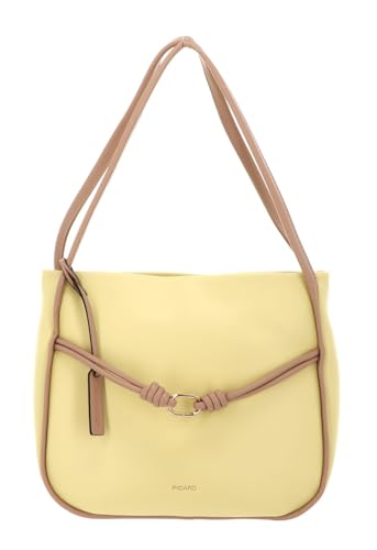 Sac à épaule Picard Riviera en cuir jaune clair, l'excellence hobo