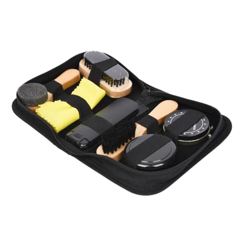 FRCOLOR Juego De 8 Piezas PIEZO DE SAPA PEXIENTO DE HACIA limpieza Cuidado ayudante de cámara Marrón polaco cepillo portátil herramienta para pulir zapatos Gris claro